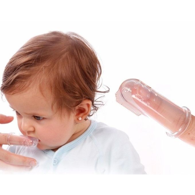 食糧シリコーンの赤ん坊プロダクト歯ブラシの絹-場合セットとのスクリーンの印刷のロゴ