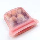 Fruits Nontoxic Silicone Resealable Bags , A Style 200ML Silicone Reusable Food Pouch