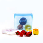 FDA Reusable Silicone Freezer Bags , Square Silicone Storage Pouches 1000ml B Style