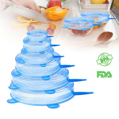 Leakproof Stretchable Silicone Food Covers Reusable Transparent