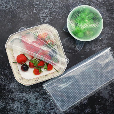 Reusable Silicone Stretch Lids Wrap Seal Cover Transparent Flexible