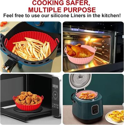 Tasteless Kitchen Baking Tool Thickened , Heatproof Silicone Air Fryer Pan