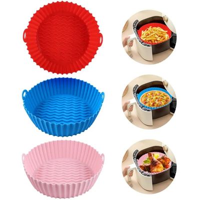 Odorless Silicone Airfryer Liners Leakproof , Nontoxic Silicone Trays For Air Fryer